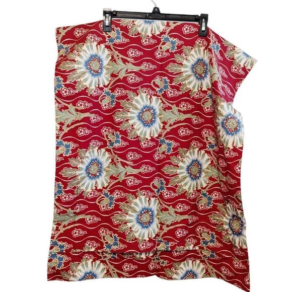 Rare Pottery Barn PALAMPORE Set of 2 Standard Pillow Shams Floral Red Green Blue - Picture 3 of 11